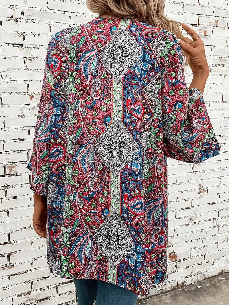 Paisley Kimono Bohemian Rose Tunic