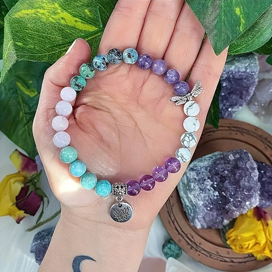 Mood Boost Bead Bracelet with Lotus