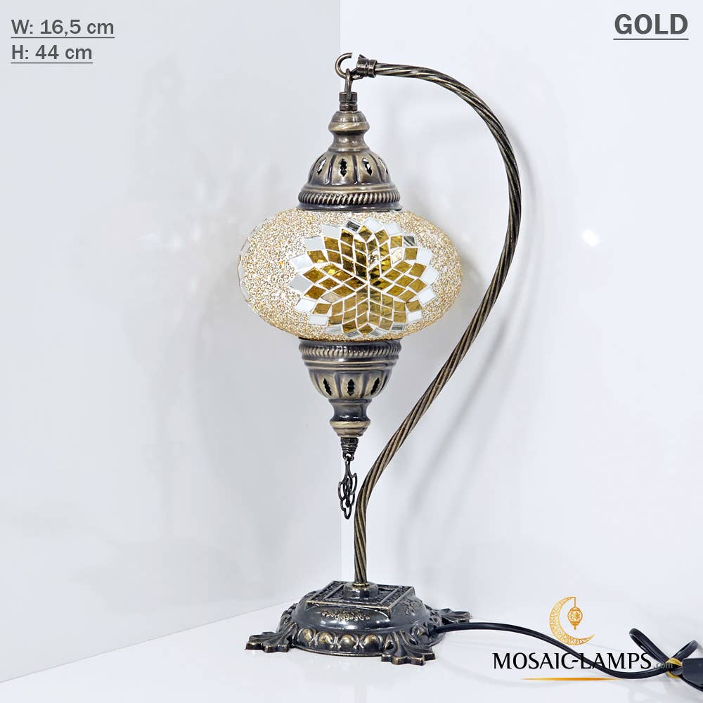 Turkish Mosaic Lamp - Gooseneck MULTICOLOR 4