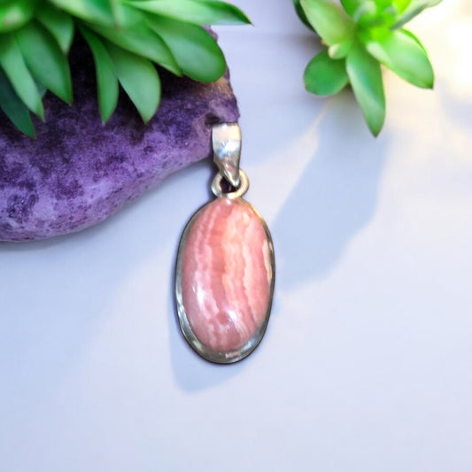 Rhodochrosite Pendant SS
