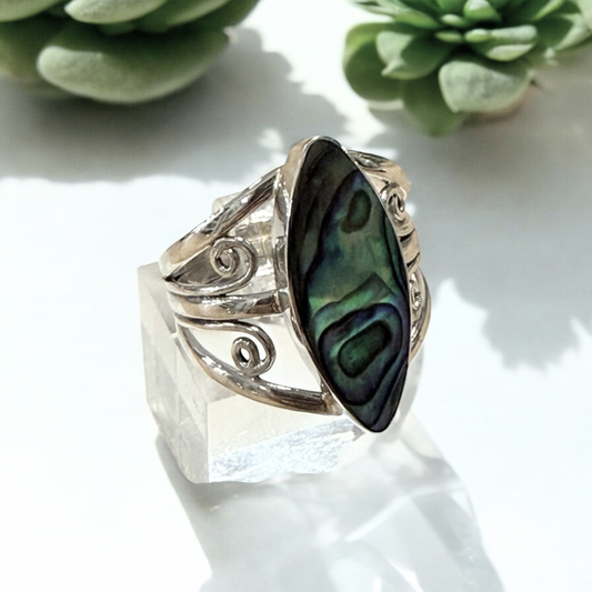 Power Shell Ring In Silver