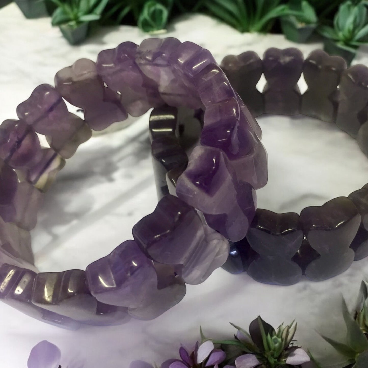 Amethyst Hourglass Bracelet