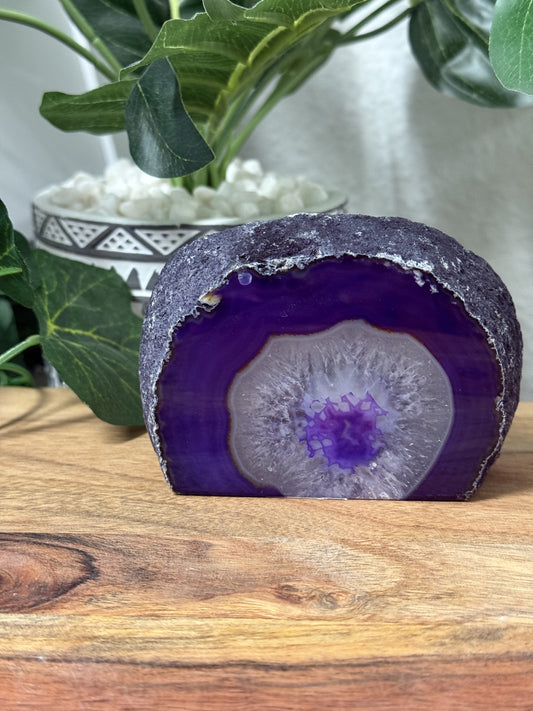 Purple Agate Cut Base