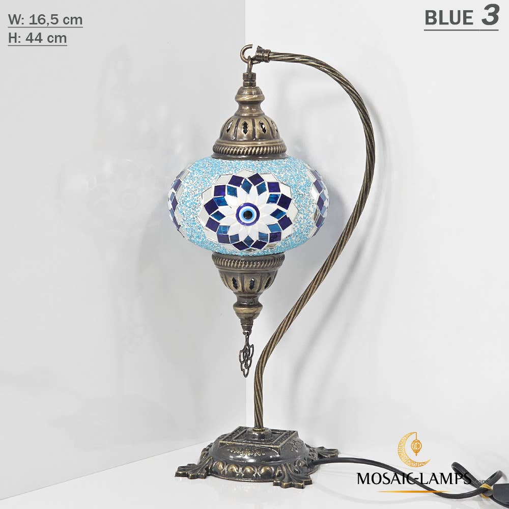 Turkish Mosaic Lamp - Gooseneck MULTICOLOR 4
