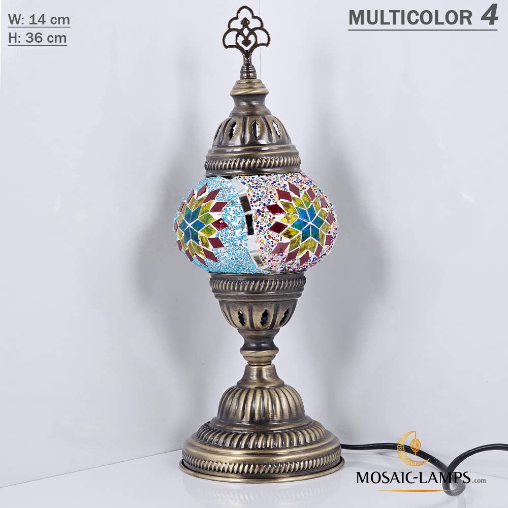Turkish Mosaic Lamp - Medium Blue 1