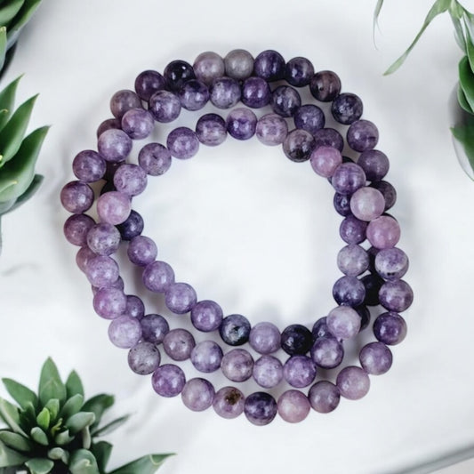 Lepidolite Bead Bracelet