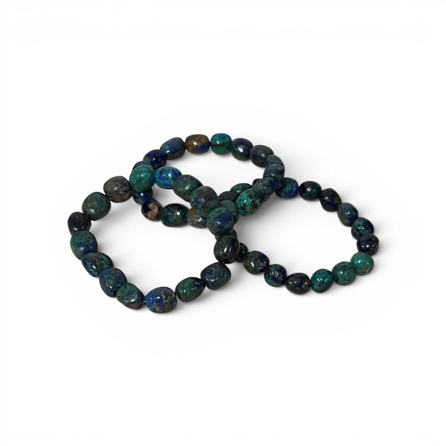 Azurite Malachite Tumble Bead Bracelet