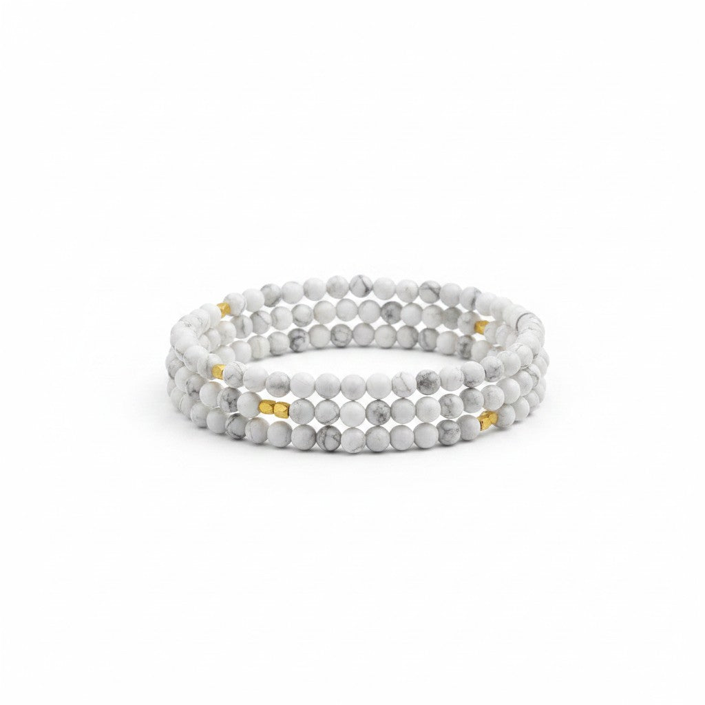 White Howlite Wrap Bracelet