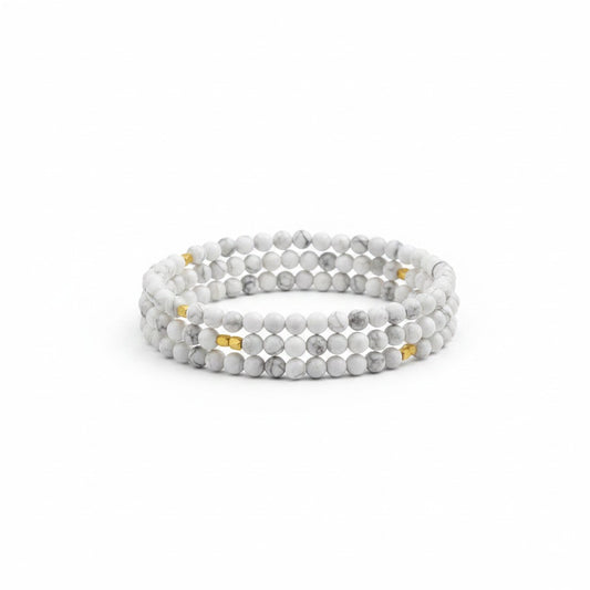 White Howlite Wrap Bracelet