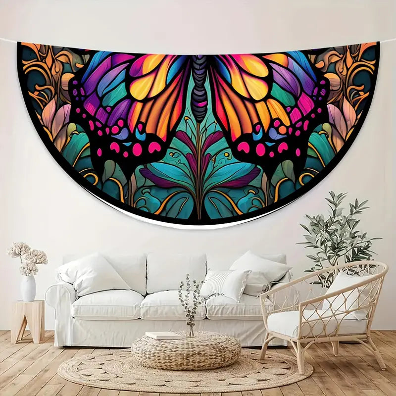 Butterfly Circular Table Cloth/ Tapestry