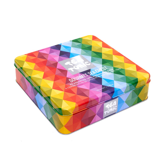 DELUXE TEA CHEST - GOURMET TIN - APPROX 2 TEABAGS OF COMPLET
