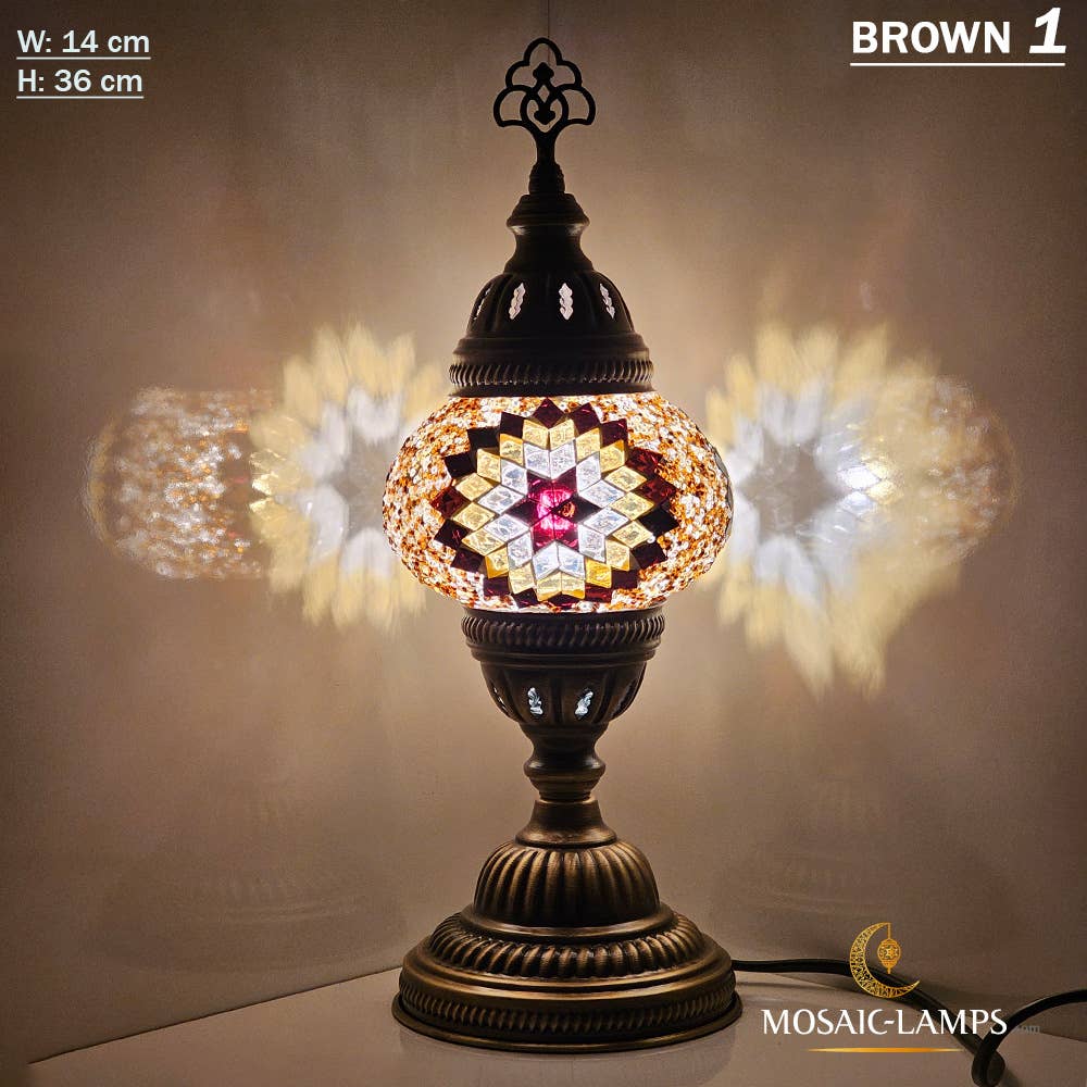 Turkish Mosaic Lamp - Medium Blue 1