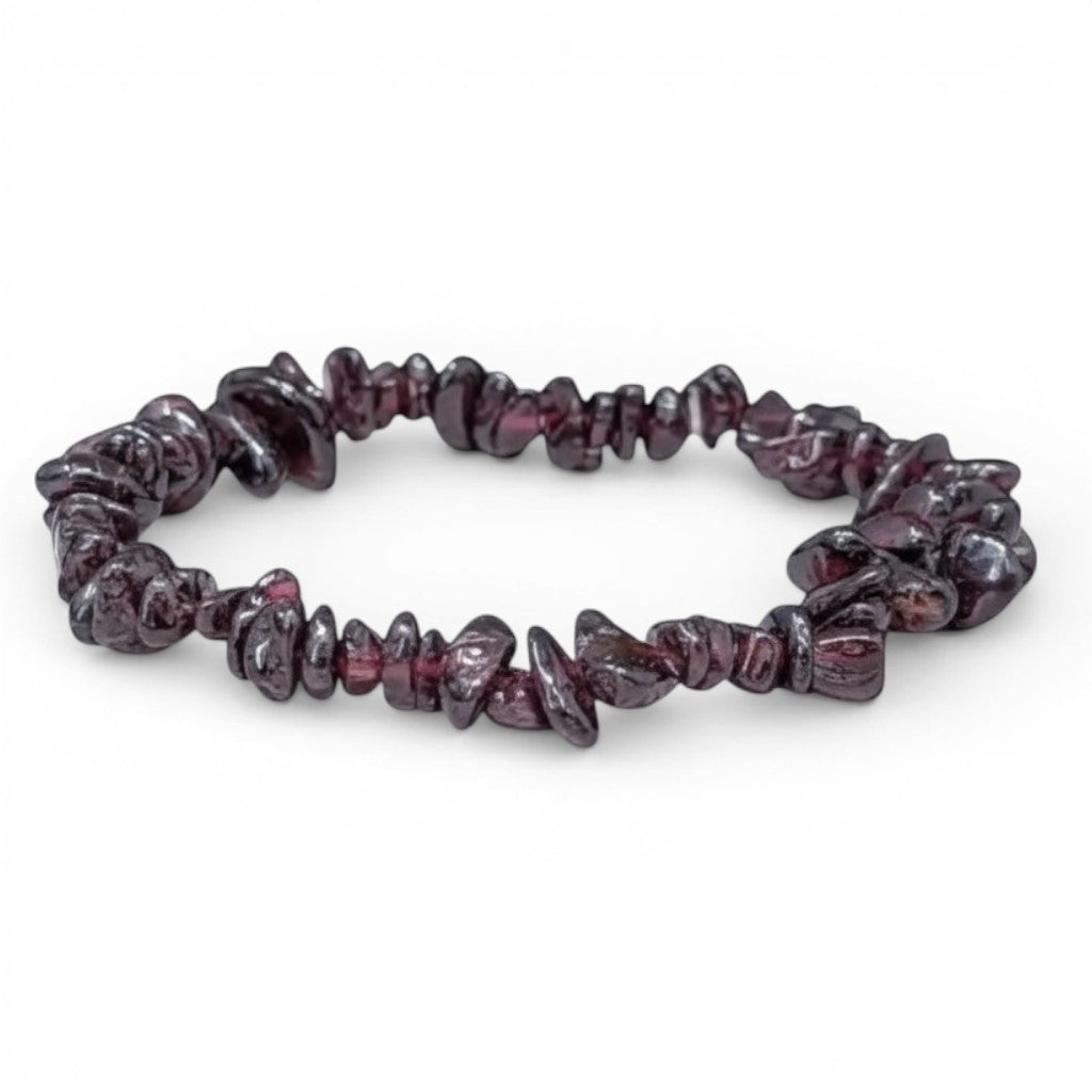 Garnet Crystal Chip Bracelet ~ Passion/Joy