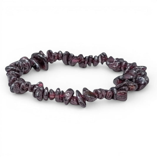 Garnet Crystal Chip Bracelet ~ Passion/Joy