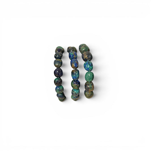 Azurite Malachite Tumble Bead Bracelet
