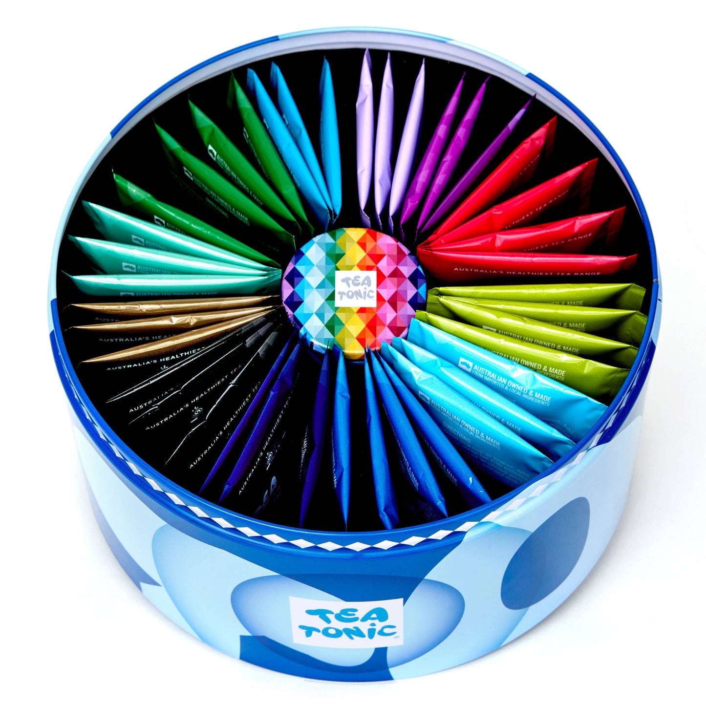 Calming Selection Round Tin - 40 Calming Gourmet Tea + Mini