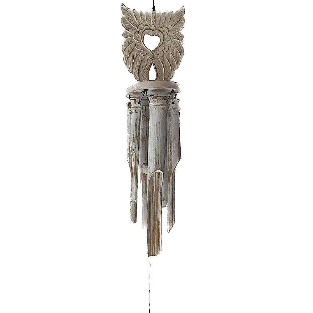 Windchime Angel wings Driftwood Bamboo