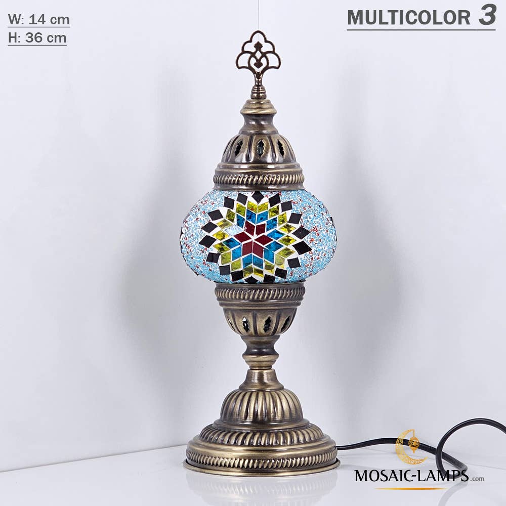 Turkish Mosaic Lamp - Medium Blue 1