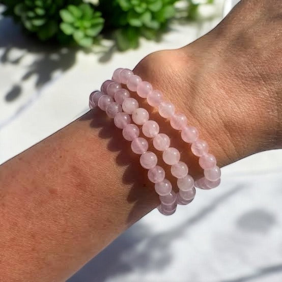 Rose Quartz Bead Bracelet