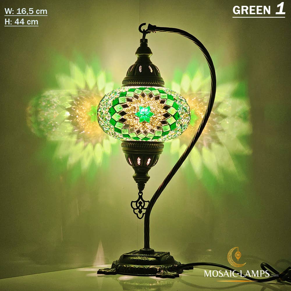 Turkish Mosaic Lamp - Gooseneck MULTICOLOR 4