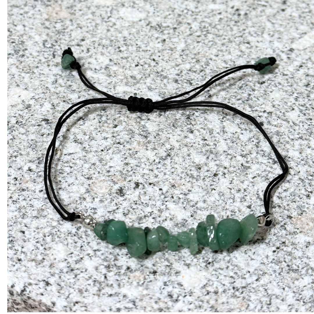 Green Aventurine Chip Adjustable Bracelet