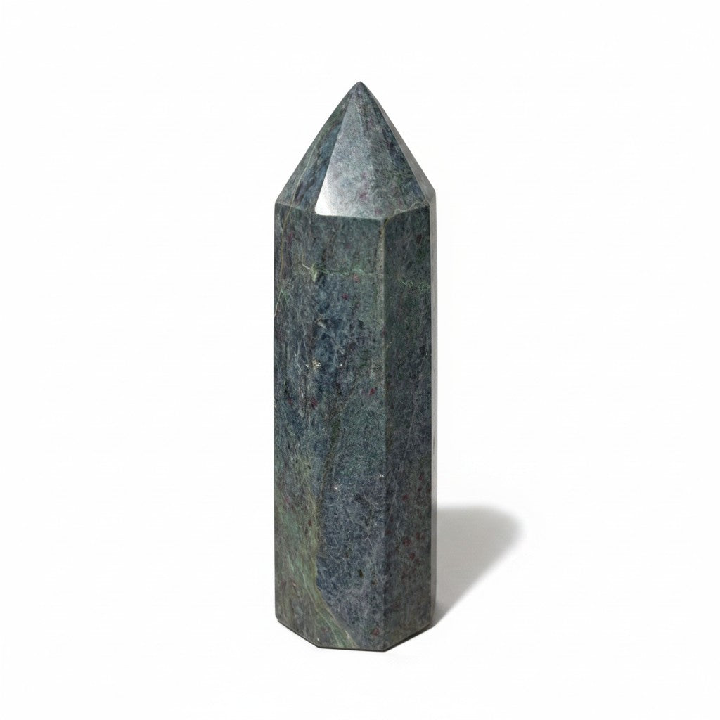 Ruby Fuchsite in Kyanite Tower