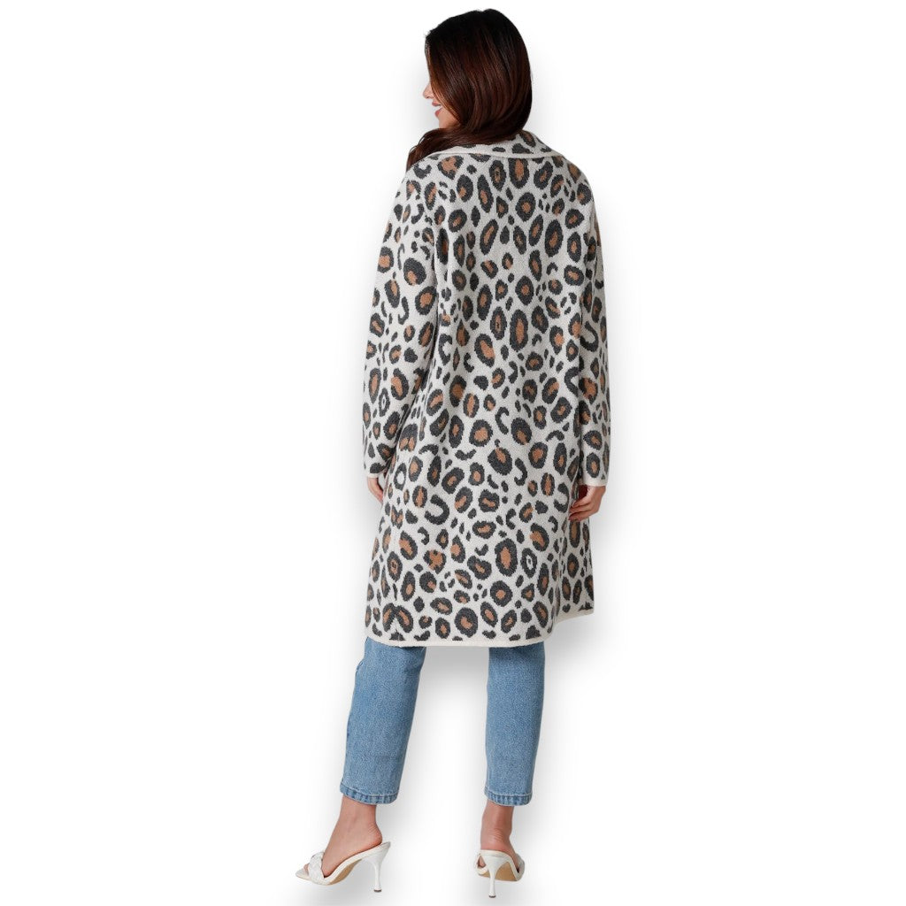 Leopard Print Cardi Knit