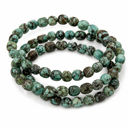 African Turquoise Tumble Bead Bracelets