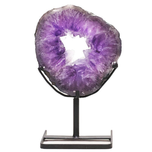 4.3kg Natural Amethyst Ring Slice on Stand