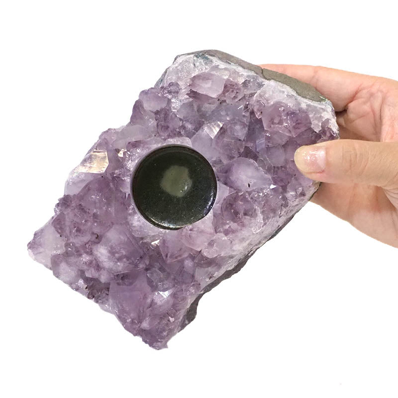 Amethyst Crystal Tealight Holder