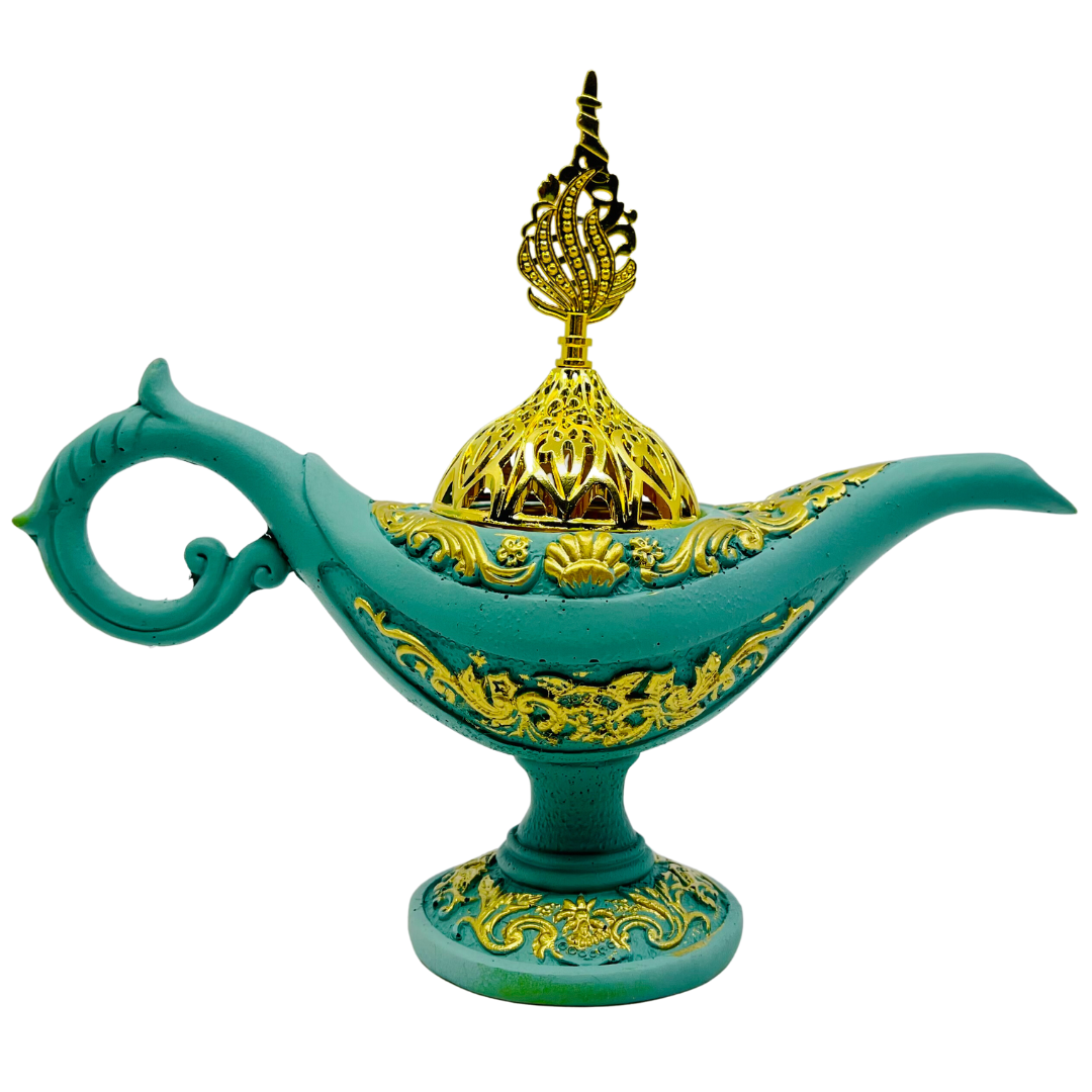 Incense Charcoal & Resin Burner ALADDIN LAMP Blue