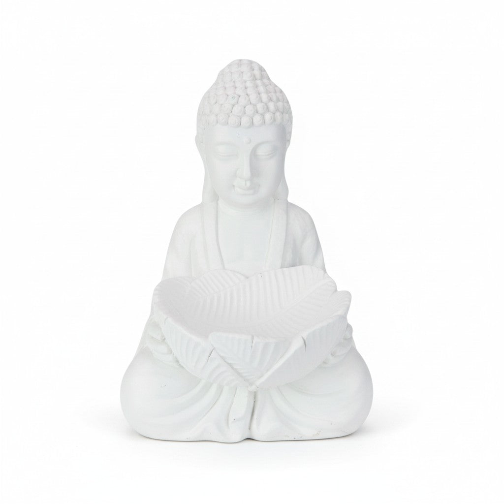 Rulai Garden Buddha Holding Leaf Bowl 47cm