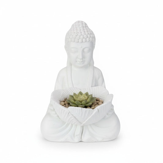 Rulai Garden Buddha Holding Leaf Bowl 47cm