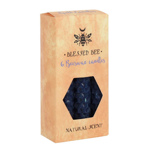 Bees Wax Set of 6 Blue Spell Candles