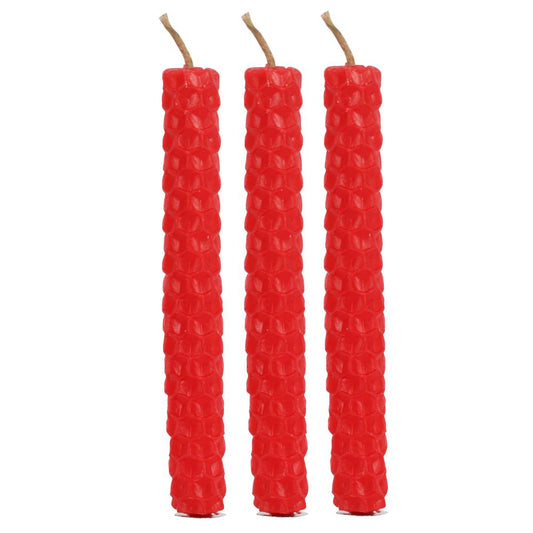 Bees Wax Set of 6 Red Spell Candles