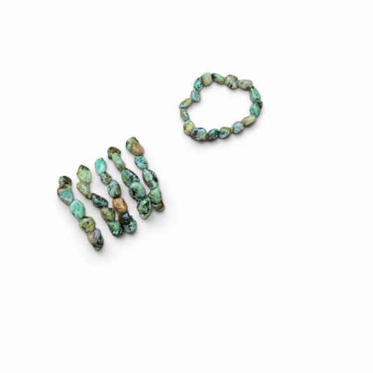 African Turquoise Tumble Bead Bracelets