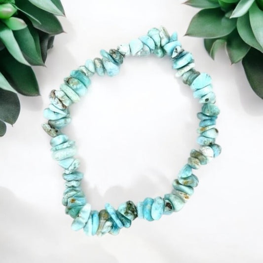 Larimar Crystal Chip Bracelet
