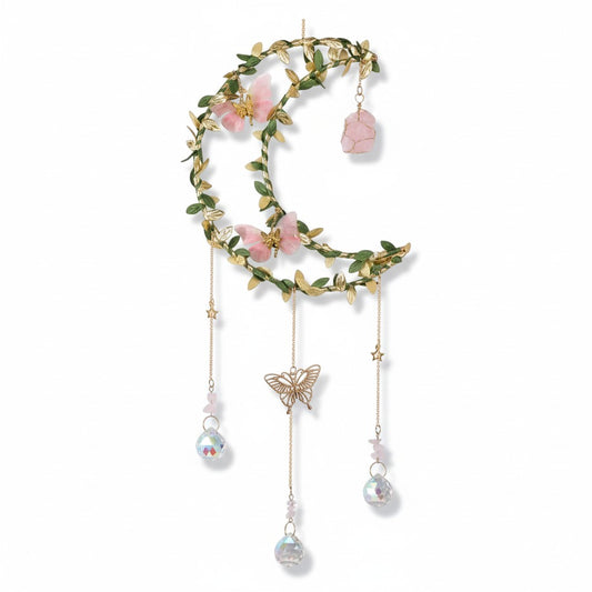 Fairy & Butterfly in Moon Crystals Suncatcher