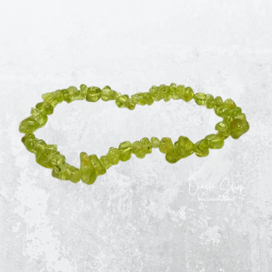 Peridot Crystal Chip Bracelets ~ Tenacity / Focus