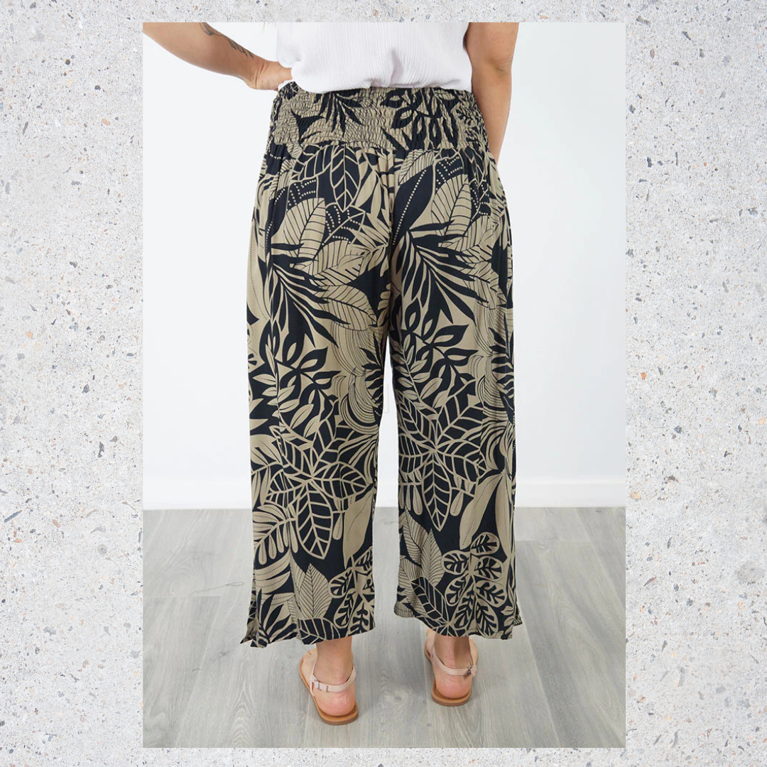 Black Almond Boho Bazaar 3/4 Pants