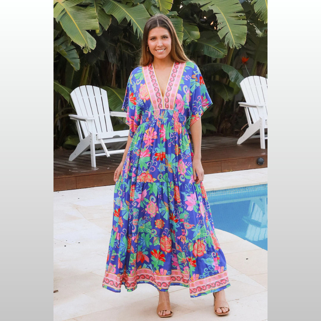 Viginia Blue Maxi Dress