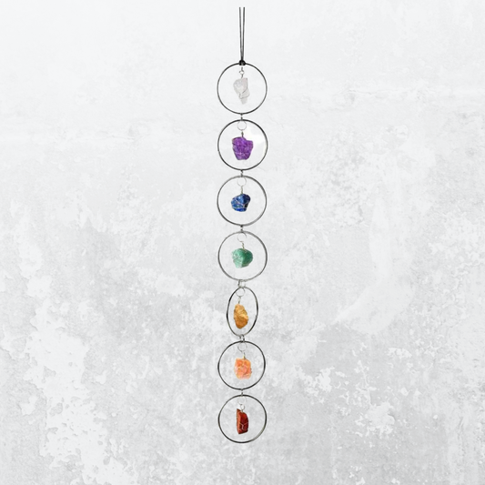 Chakra Crystal Mobile Suncatcher Gold - Boho Gypsy