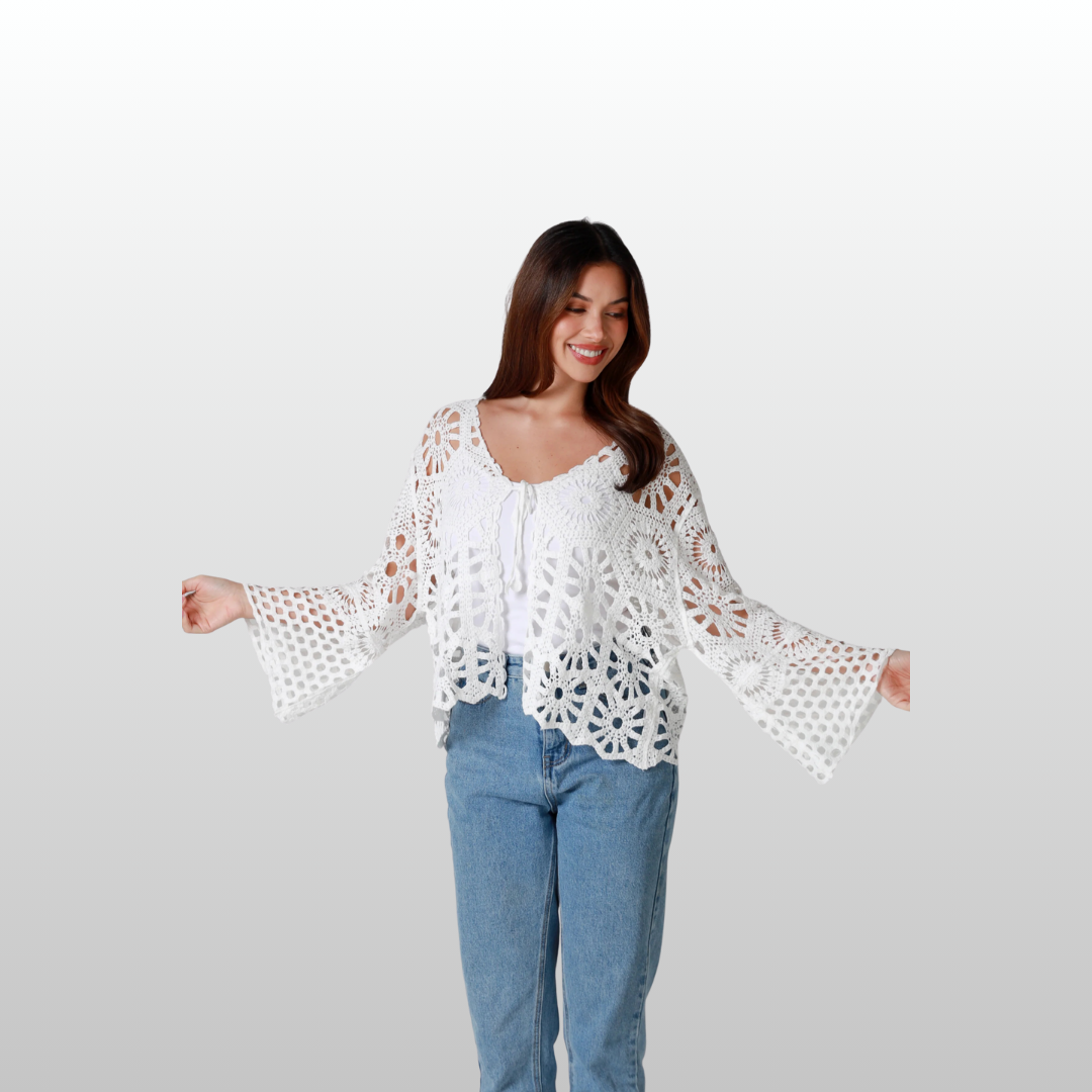 Bohemian Cotton Top Flower Lace