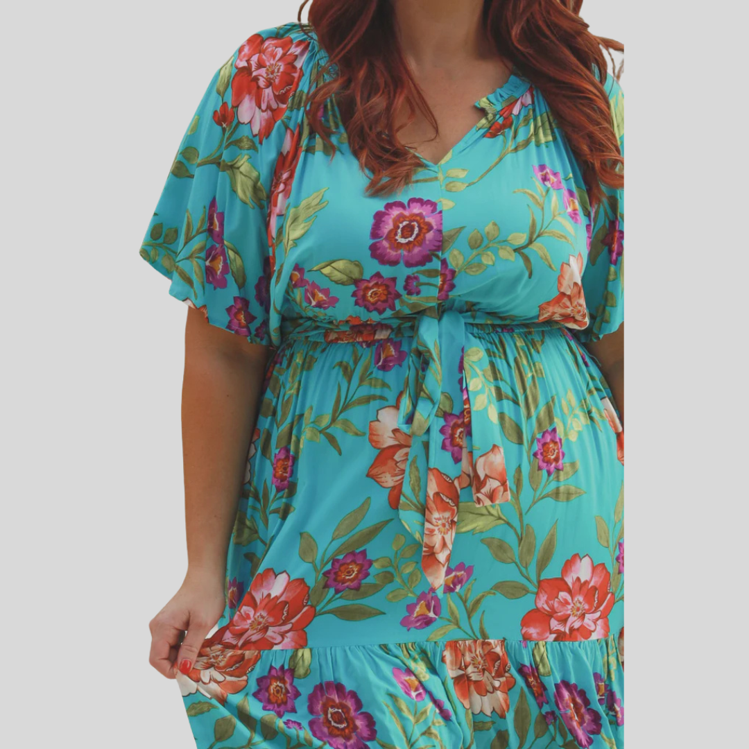 Aqua Queen Midi Dress