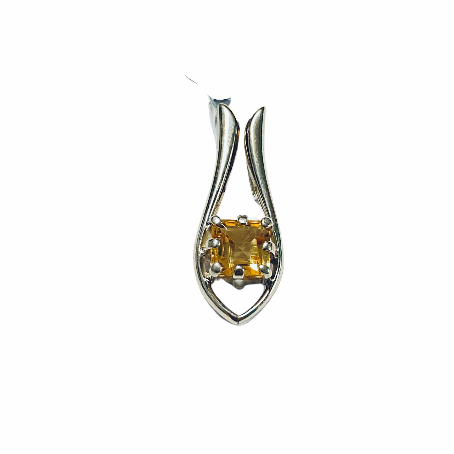 Citrine Aztec Pendant Silver