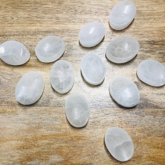 Selenite Worry Stones