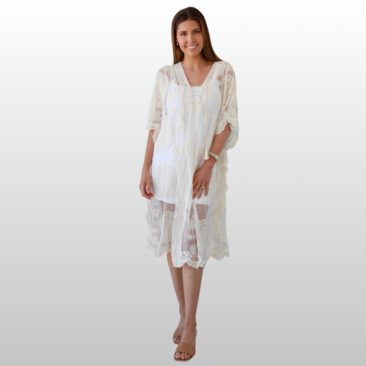 Bohemian Cotton Top Mandala Lace