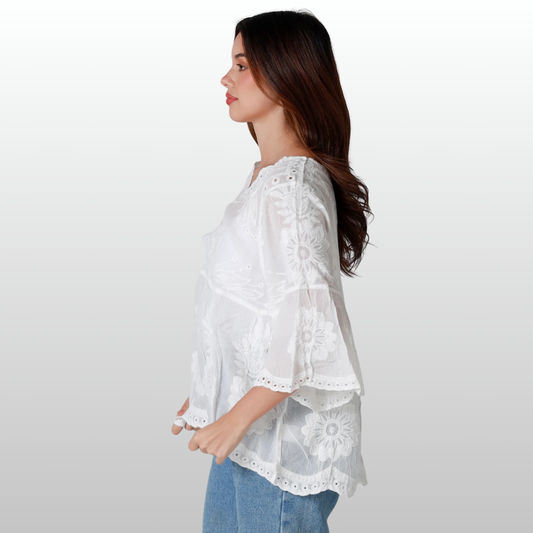 Bohemian Cotton Top Flower