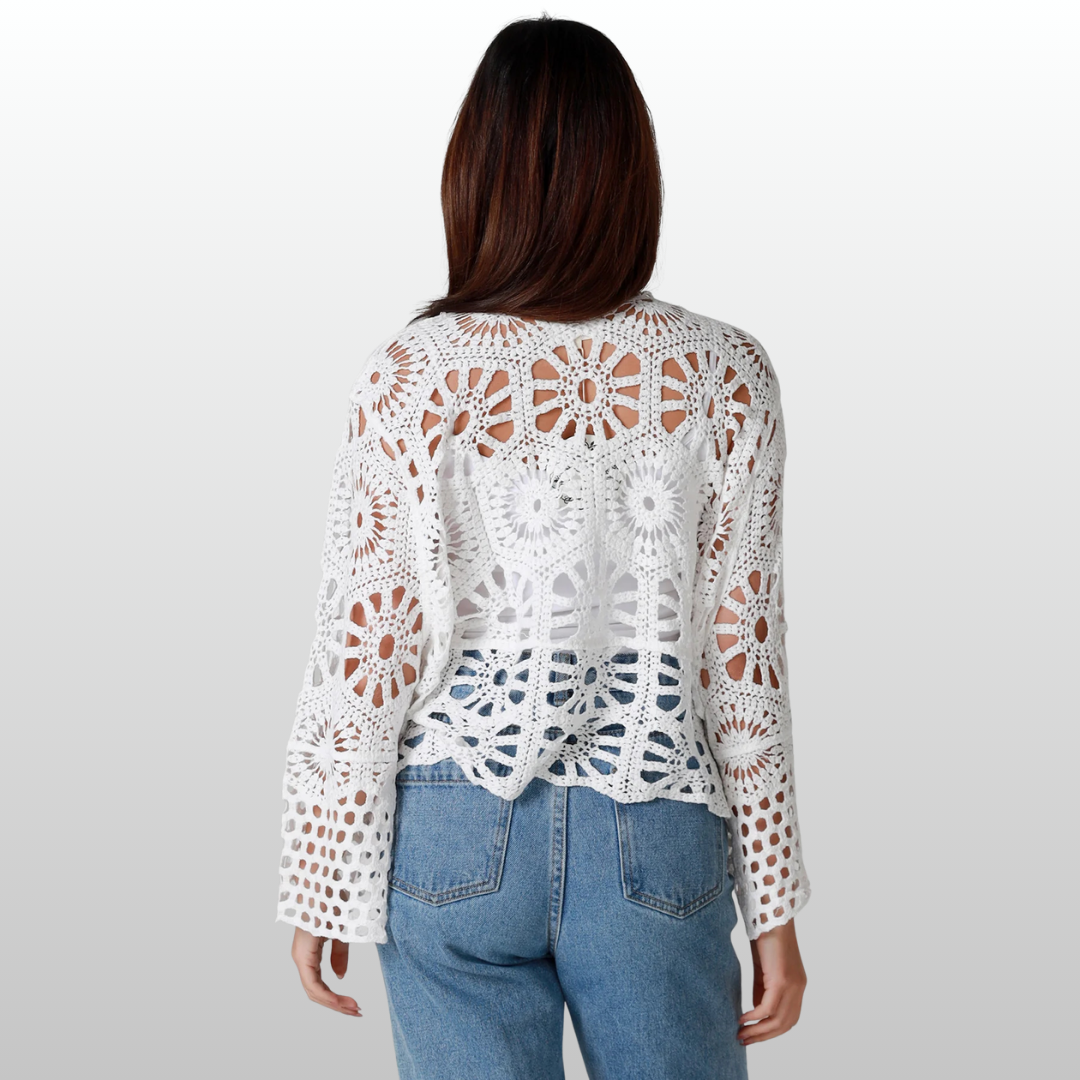 Bohemian Cotton Top Flower Lace