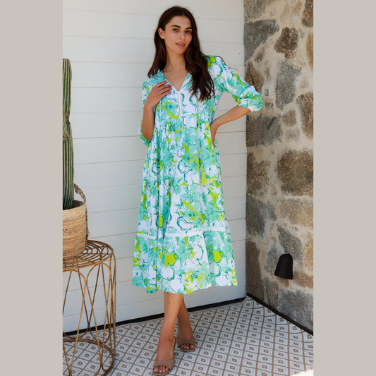Mahale Cornelia Dress in Lime